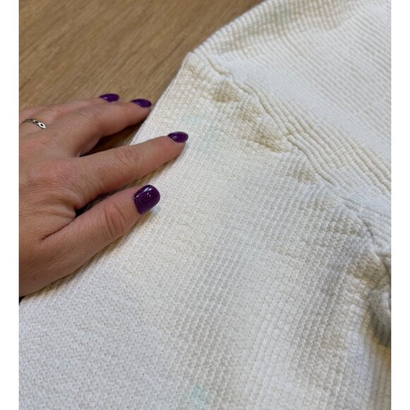 SKIMS Oversized Thermal Waffle Knit Long Sleeve Top Large - Picture 6 of 8